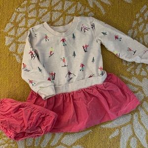 GUC Gymboree adorable ski sweatshirt dress